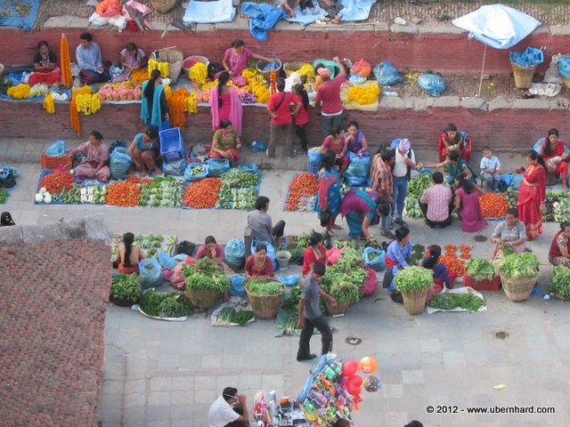 Vegetables and flowers - Sold near the temples of the great goods.